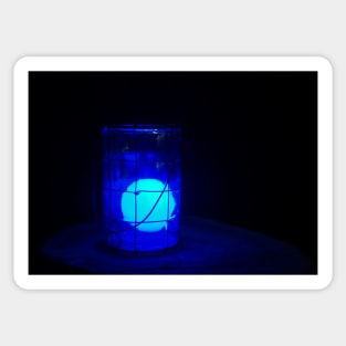 Glowing Blue Sphere Sticker